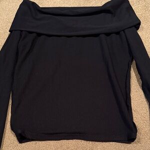 Fabletics Black Off-Shoulder Blouse
